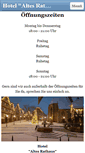 Mobile Screenshot of hotel-altes-rathaus-wolfhagen.de